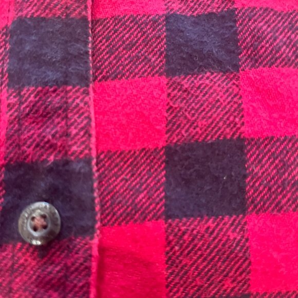 Roots Black/Red Plaid Flannel, Size Small - Picture 5 of 5